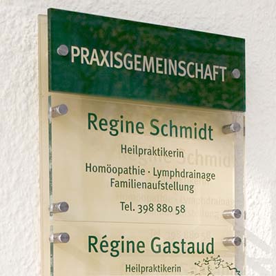 Praxisschild Acrylglas
