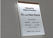 LED Schild Praxisschild Schild mit Beleuchtung beleuchtet