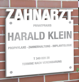 Spezial-Praxisschild Zahnarzt